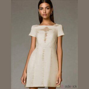 Bonpoint Dress Size XS White and Gold $499 MSRP